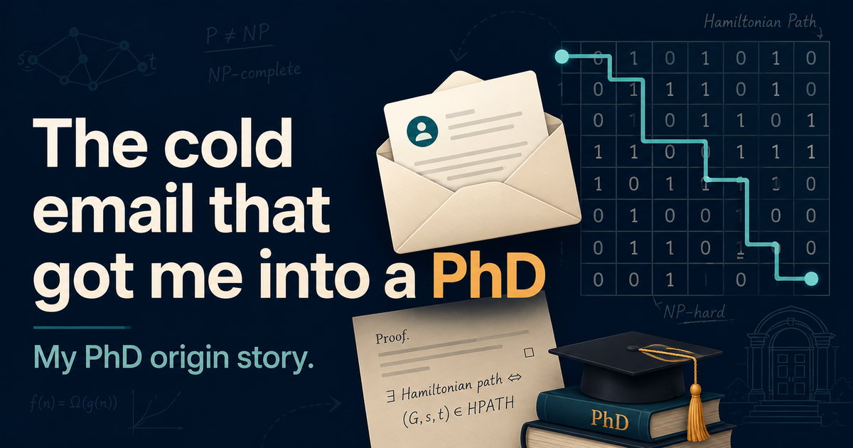 The cold email that got me into a PhD